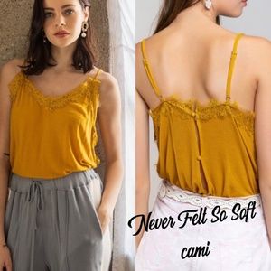 NEW Never Felt So Soft cami top Yellow dandelion